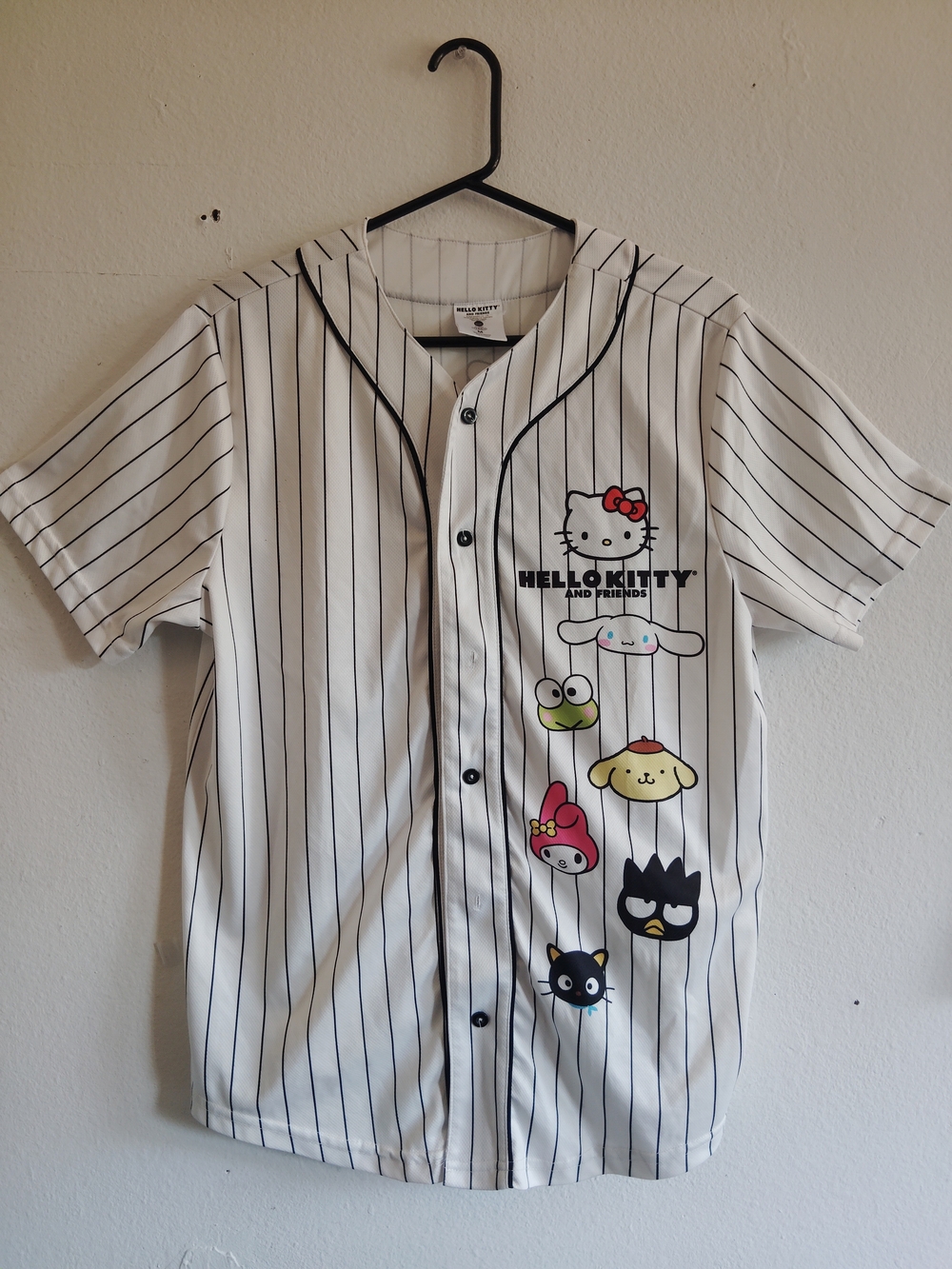 Sanrio Hello Kitty & Friends Adult Short Sleeve Baseball Jersey